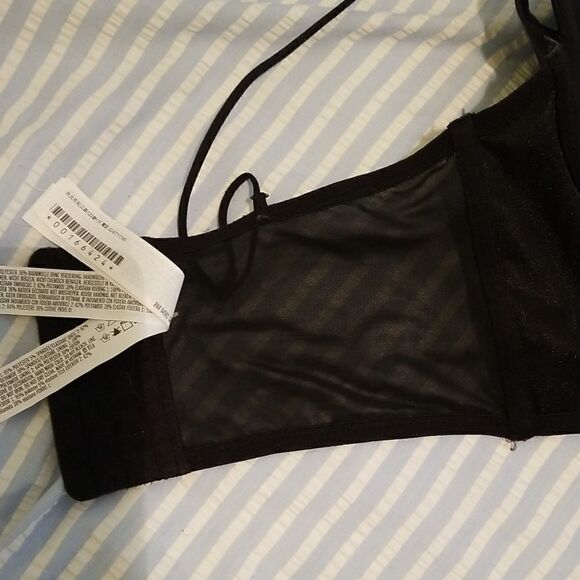 [F21] Black Bustier Corset Top Large - Picture 10 of 12